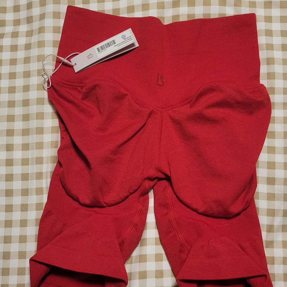 BuffBunny Collection Miracle Seamless Shorts And Bra Salsa Red